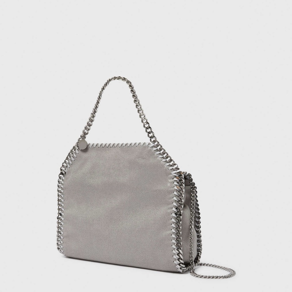 Like NEW! Stella McCartney Gray Three Chain Fabadella Mini Tote/Crossbody Bag